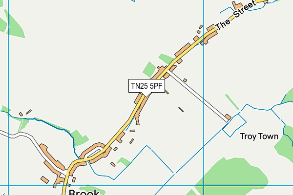 TN25 5PF map - OS VectorMap District (Ordnance Survey)