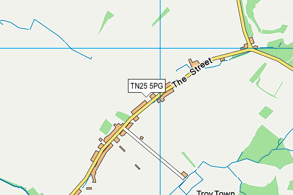 TN25 5PG map - OS VectorMap District (Ordnance Survey)