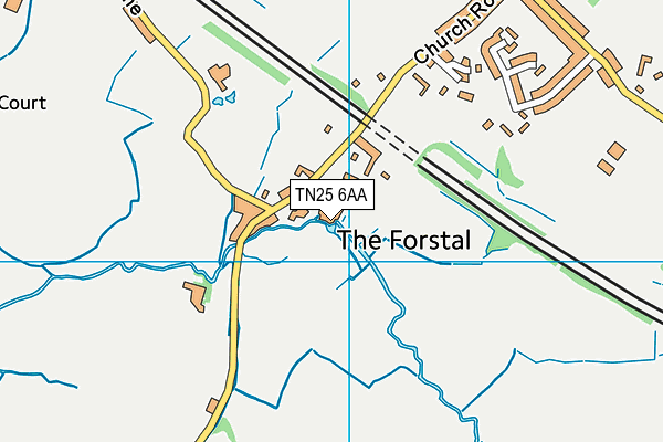 TN25 6AA map - OS VectorMap District (Ordnance Survey)