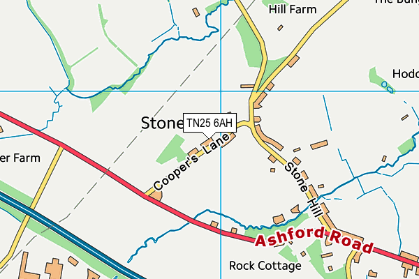 TN25 6AH map - OS VectorMap District (Ordnance Survey)