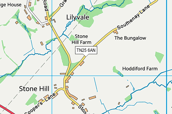 TN25 6AN map - OS VectorMap District (Ordnance Survey)