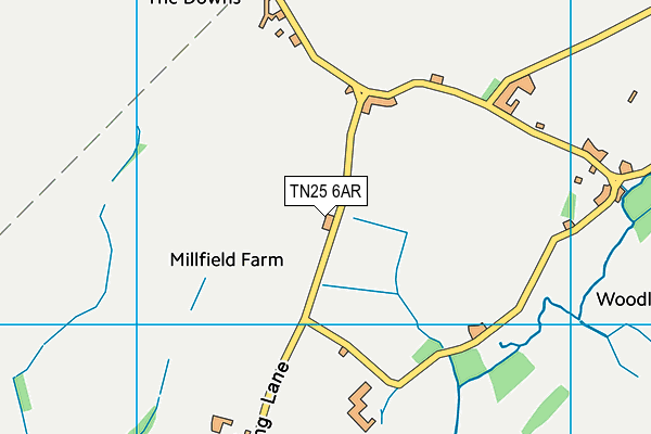 TN25 6AR map - OS VectorMap District (Ordnance Survey)