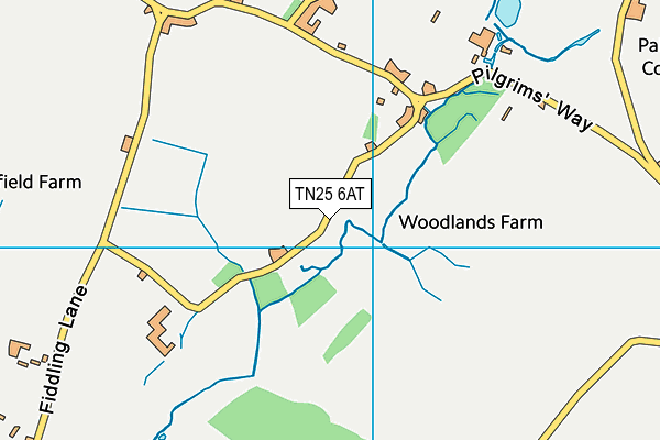 TN25 6AT map - OS VectorMap District (Ordnance Survey)