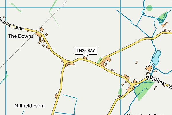 TN25 6AY map - OS VectorMap District (Ordnance Survey)