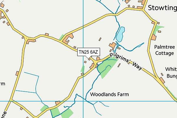 TN25 6AZ map - OS VectorMap District (Ordnance Survey)