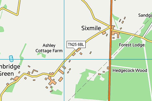 TN25 6BL map - OS VectorMap District (Ordnance Survey)