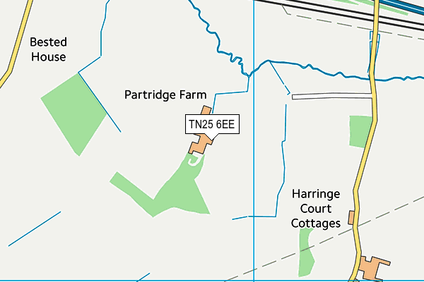 TN25 6EE map - OS VectorMap District (Ordnance Survey)