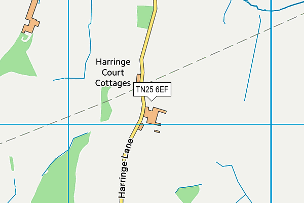 TN25 6EF map - OS VectorMap District (Ordnance Survey)