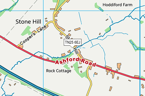 TN25 6EJ map - OS VectorMap District (Ordnance Survey)