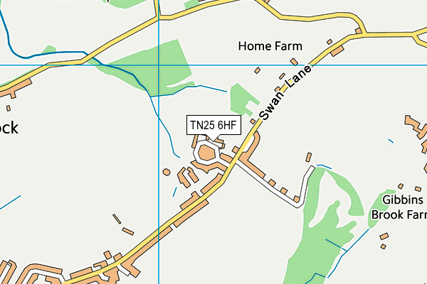 TN25 6HF map - OS VectorMap District (Ordnance Survey)