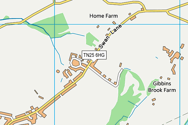 TN25 6HG map - OS VectorMap District (Ordnance Survey)