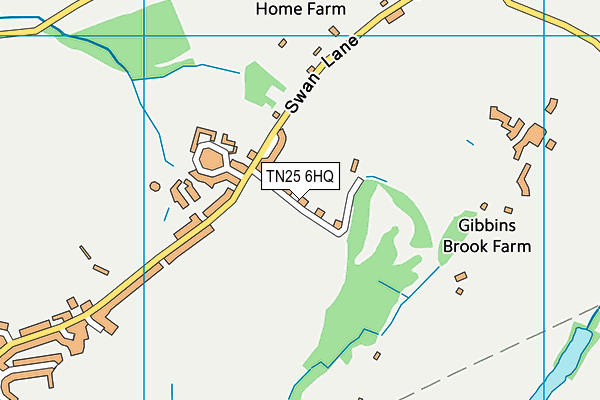 TN25 6HQ map - OS VectorMap District (Ordnance Survey)