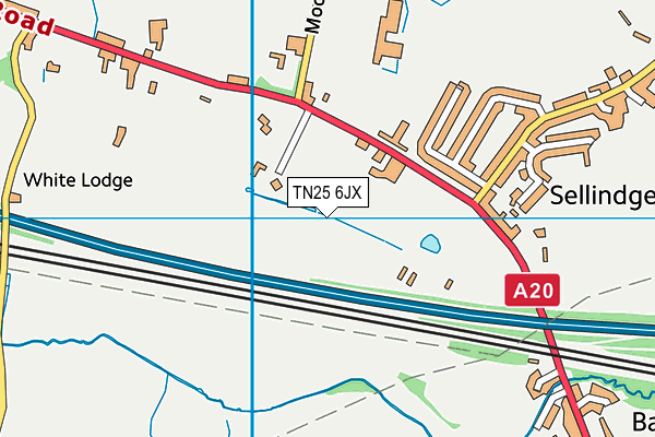 TN25 6JX map - OS VectorMap District (Ordnance Survey)