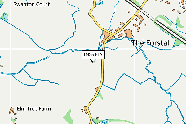 TN25 6LY map - OS VectorMap District (Ordnance Survey)
