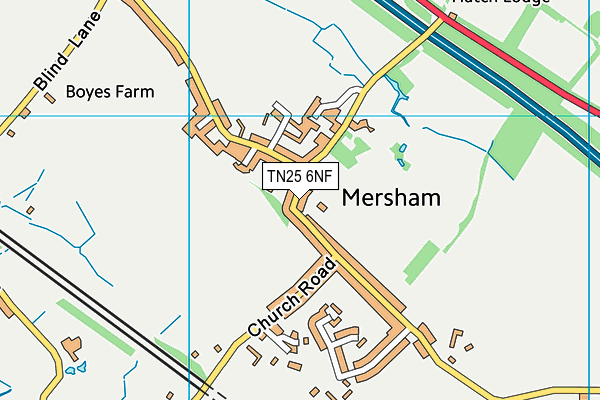 TN25 6NF map - OS VectorMap District (Ordnance Survey)