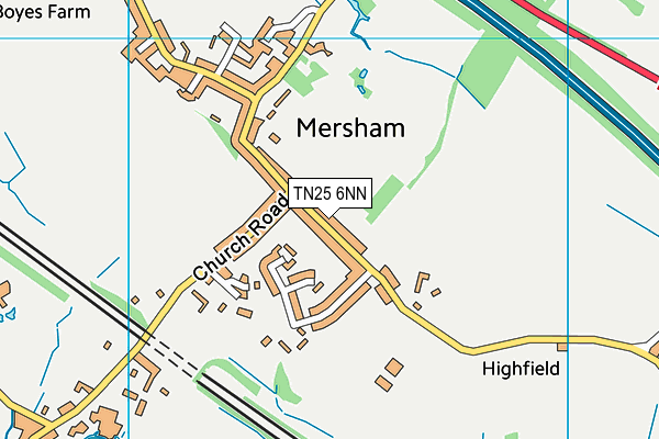 TN25 6NN map - OS VectorMap District (Ordnance Survey)