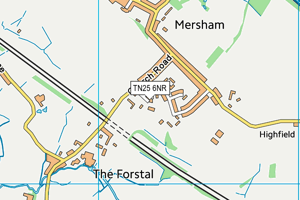TN25 6NR map - OS VectorMap District (Ordnance Survey)