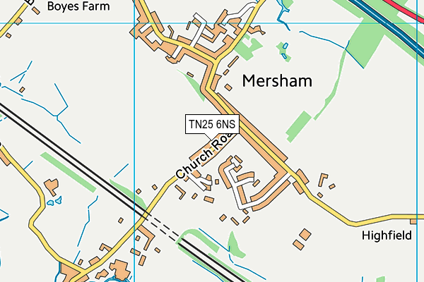 TN25 6NS map - OS VectorMap District (Ordnance Survey)