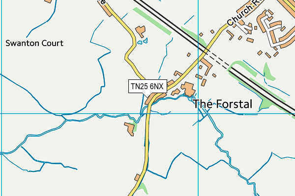 TN25 6NX map - OS VectorMap District (Ordnance Survey)