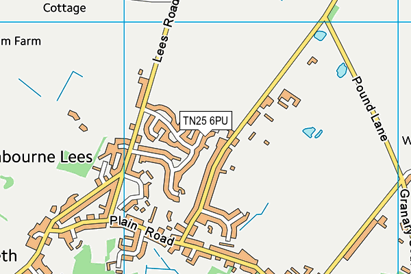 TN25 6PU map - OS VectorMap District (Ordnance Survey)