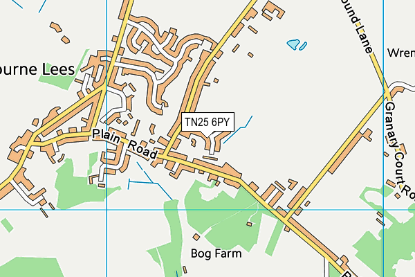 TN25 6PY map - OS VectorMap District (Ordnance Survey)
