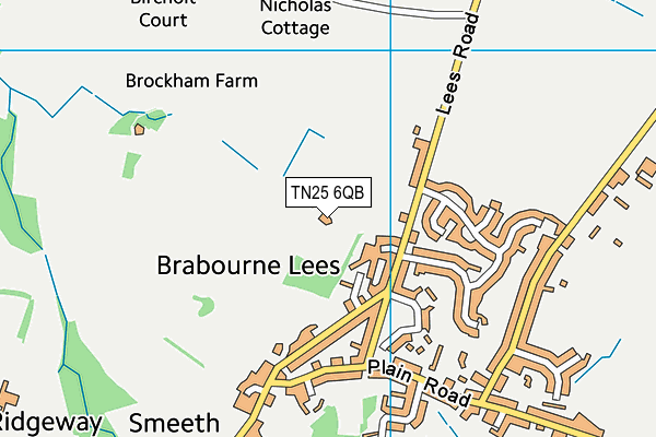 TN25 6QB map - OS VectorMap District (Ordnance Survey)