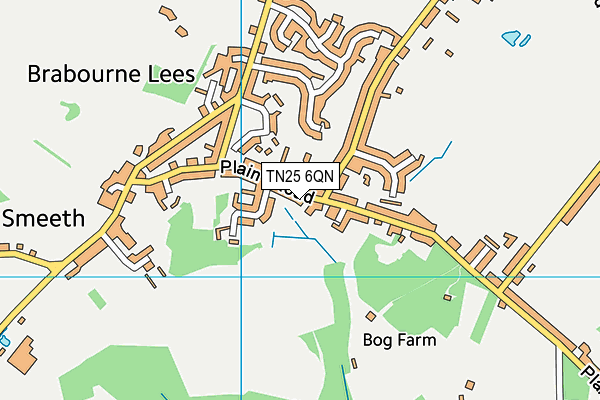 TN25 6QN map - OS VectorMap District (Ordnance Survey)