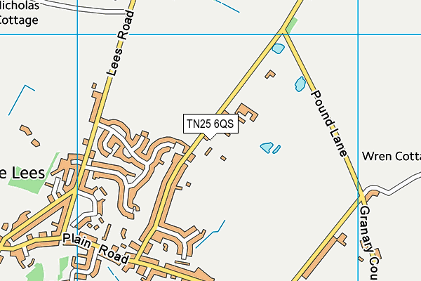 TN25 6QS map - OS VectorMap District (Ordnance Survey)