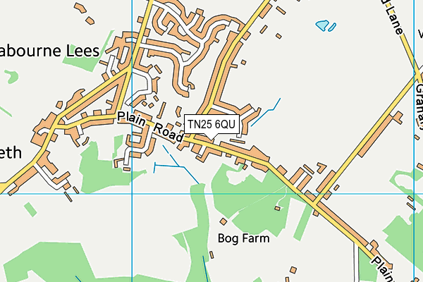 TN25 6QU map - OS VectorMap District (Ordnance Survey)