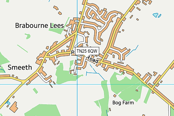 TN25 6QW map - OS VectorMap District (Ordnance Survey)