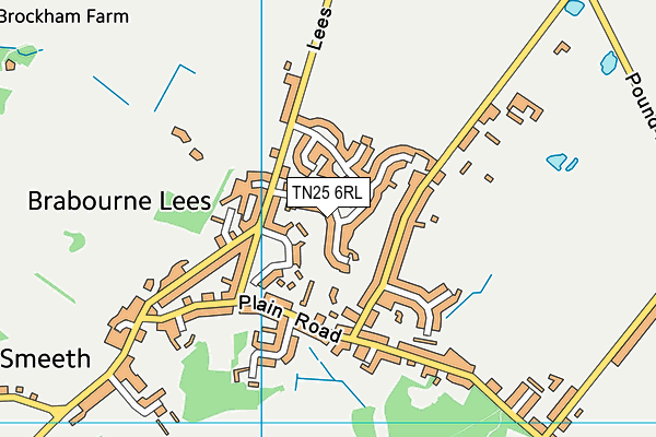 TN25 6RL map - OS VectorMap District (Ordnance Survey)