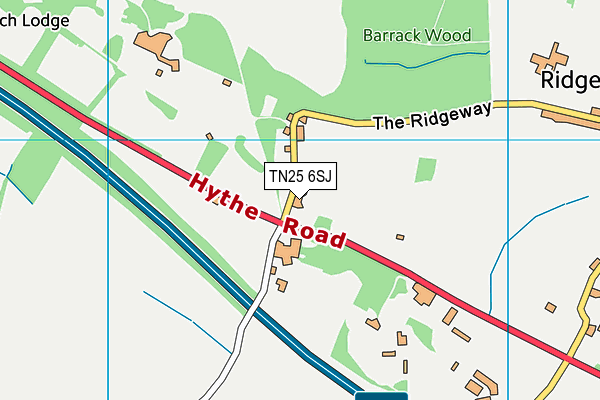 TN25 6SJ map - OS VectorMap District (Ordnance Survey)