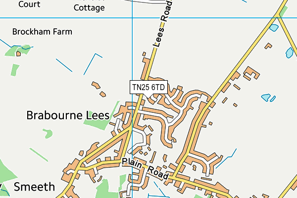 TN25 6TD map - OS VectorMap District (Ordnance Survey)