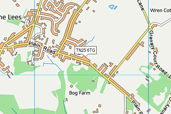 TN25 6TG map - OS VectorMap District (Ordnance Survey)