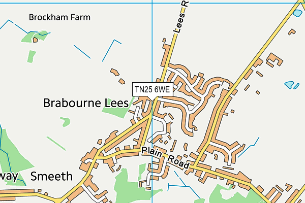 TN25 6WE map - OS VectorMap District (Ordnance Survey)