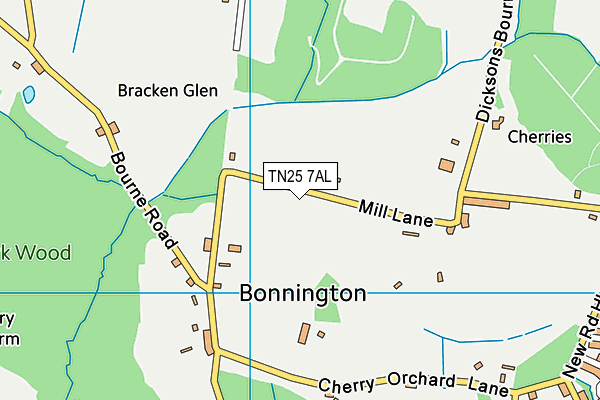 TN25 7AL map - OS VectorMap District (Ordnance Survey)