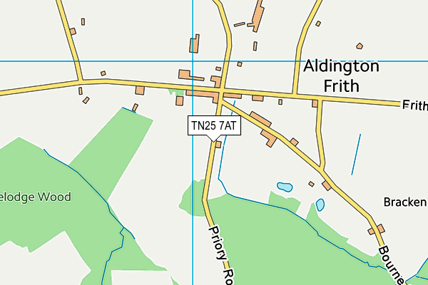 TN25 7AT map - OS VectorMap District (Ordnance Survey)