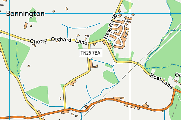 TN25 7BA map - OS VectorMap District (Ordnance Survey)