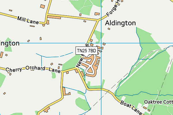 TN25 7BD map - OS VectorMap District (Ordnance Survey)