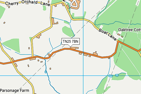 TN25 7BN map - OS VectorMap District (Ordnance Survey)