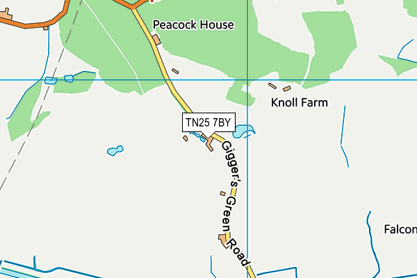 TN25 7BY map - OS VectorMap District (Ordnance Survey)