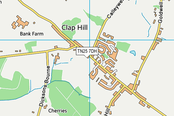 TN25 7DH map - OS VectorMap District (Ordnance Survey)