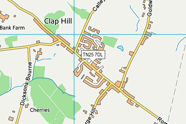 TN25 7DL map - OS VectorMap District (Ordnance Survey)