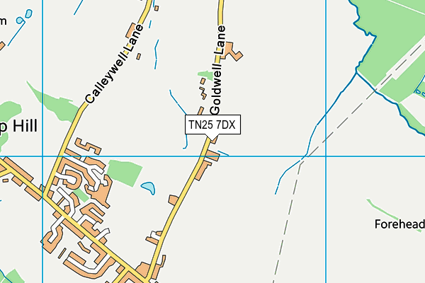 TN25 7DX map - OS VectorMap District (Ordnance Survey)