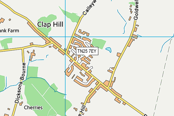 TN25 7EY map - OS VectorMap District (Ordnance Survey)