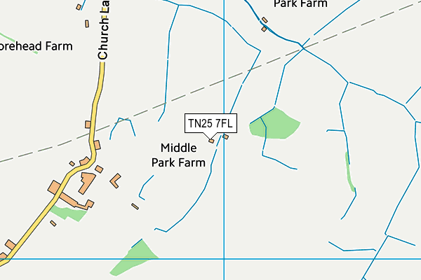 TN25 7FL map - OS VectorMap District (Ordnance Survey)