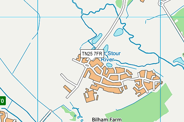 TN25 7FR map - OS VectorMap District (Ordnance Survey)