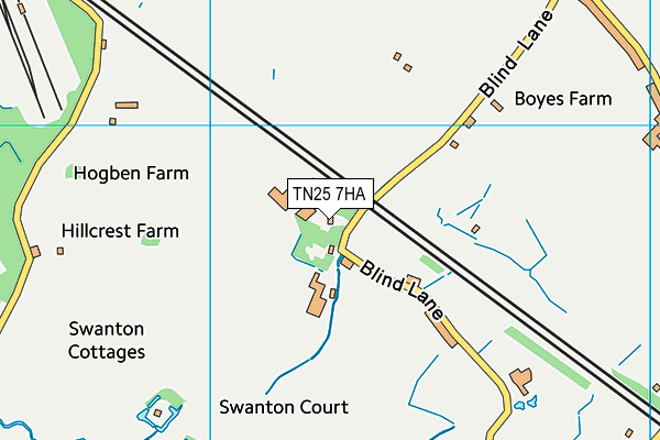 TN25 7HA map - OS VectorMap District (Ordnance Survey)