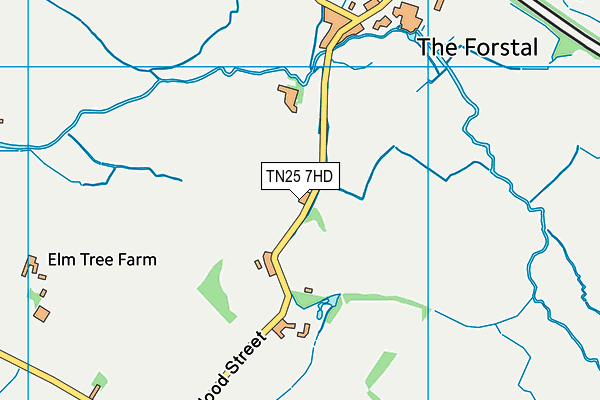 TN25 7HD map - OS VectorMap District (Ordnance Survey)