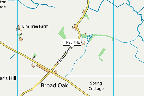 TN25 7HE map - OS VectorMap District (Ordnance Survey)